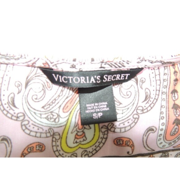 Victoria's Secret Pink Boho Kaftan Resort Blouse Oversized‎ Satin Top Small - Picture 4 of 6